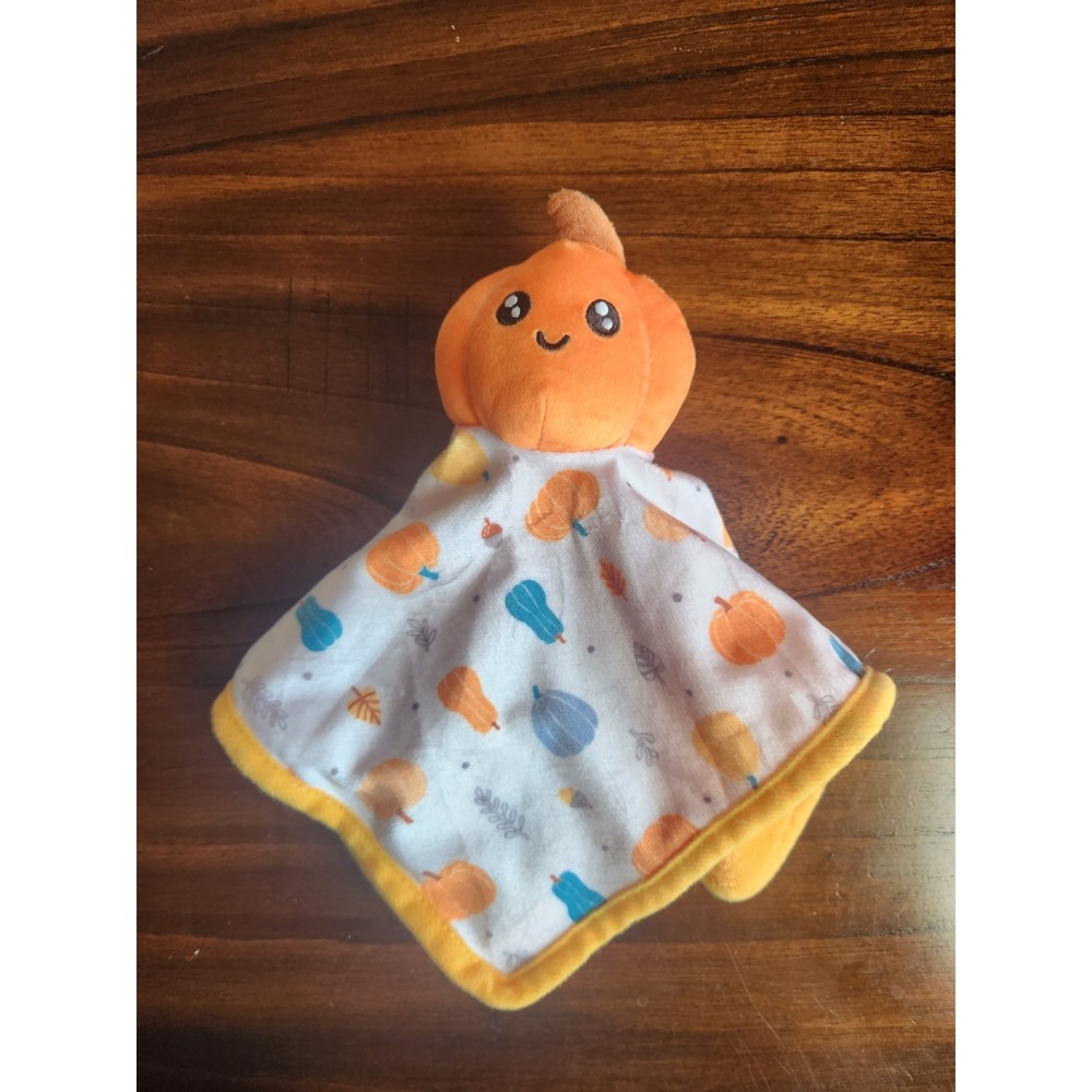 Parent's Choice Pumpkin Baby Lovey Security Blanket Plush Orange Fall Halloween